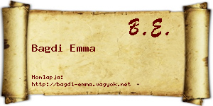 Bagdi Emma névjegykártya