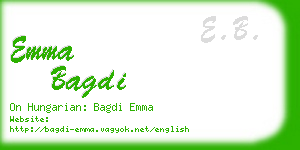 emma bagdi business card